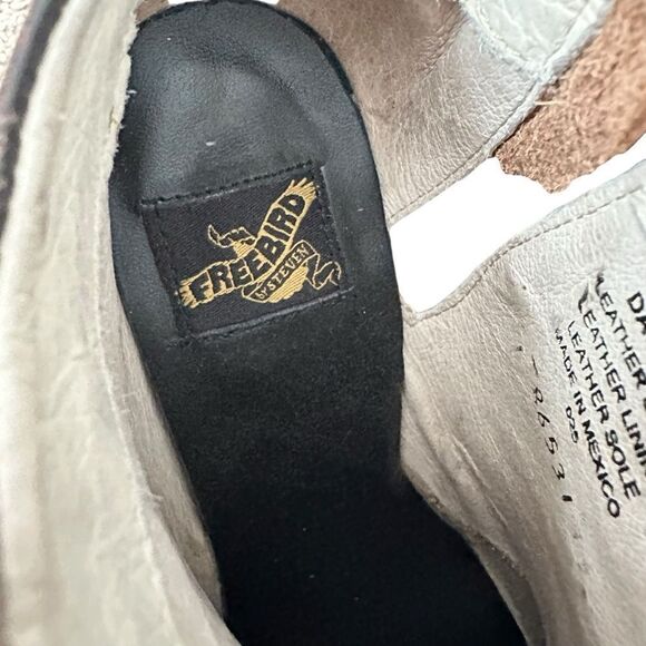 Freebird by Steven Darius Distressed Leather Stacked Heel Bootie | Size 8 - Picture 8 of 10